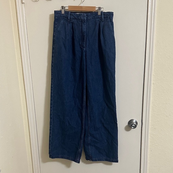 EUC Abercrombie & Fitch Sloane Tailored Jean Trousers Wide Leg size 30/10 - Picture 2 of 6